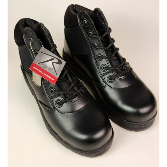 Black Forced Entry Boots Leather Tactical Public Safety Comfort Low Work Boot 6" - Picture 1 of 8